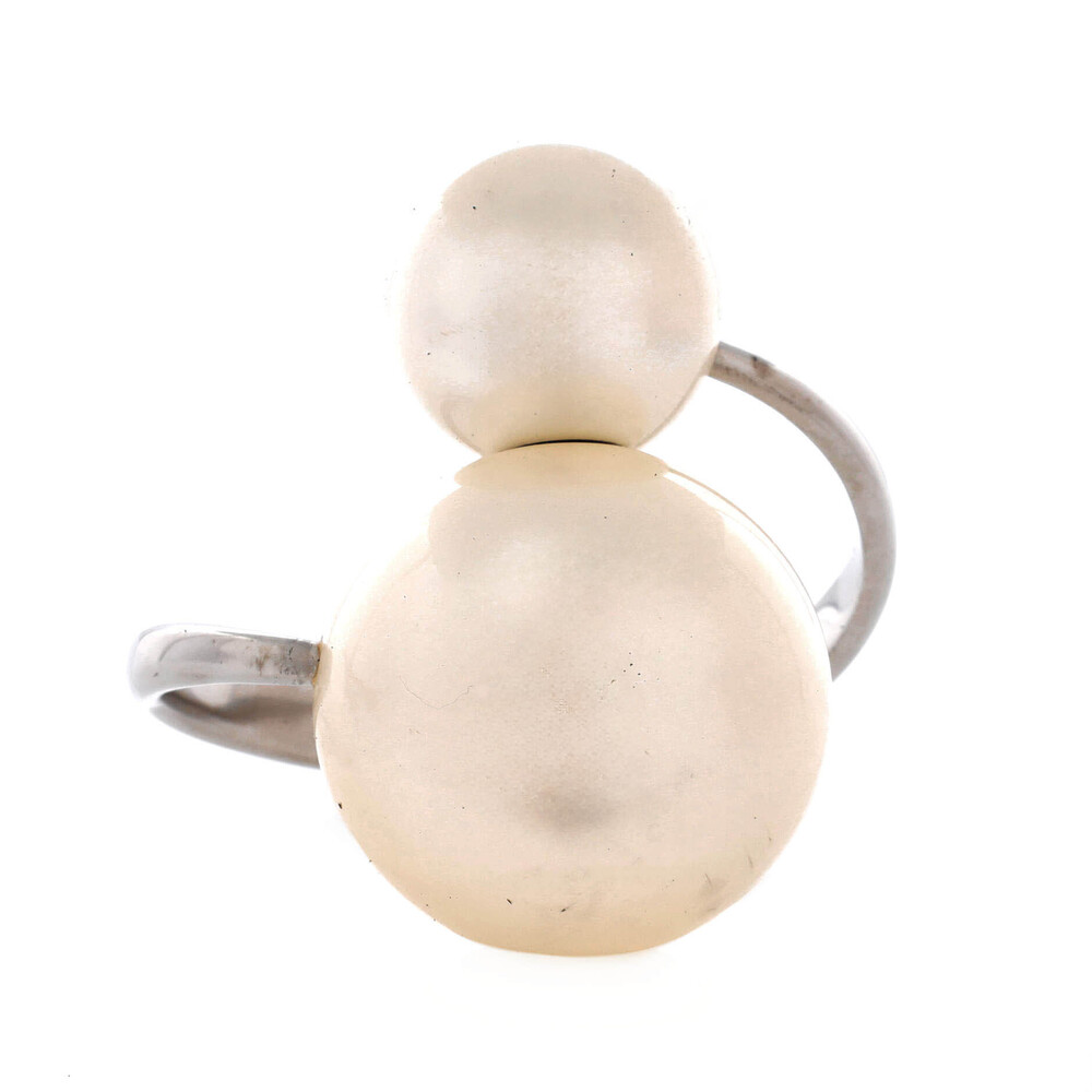 Chanel Double Pearl Cuff Bracelet Metal #285371C97B